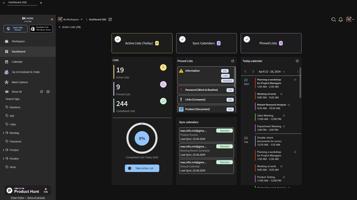 IXORD Dashboard